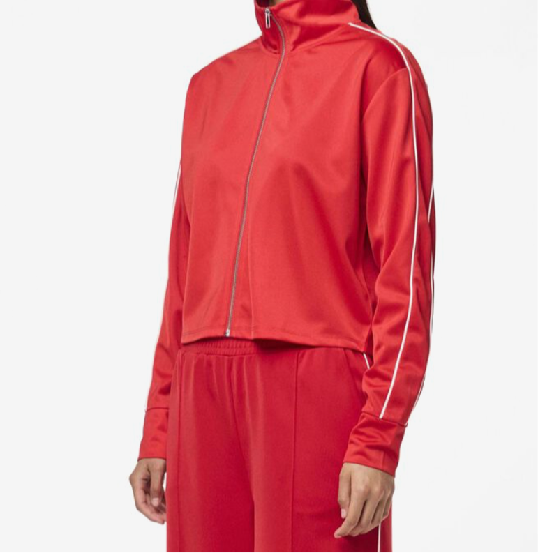 PIECES - JAKKE - GRACE ZIP 17157551 - HIGH RISK RED
