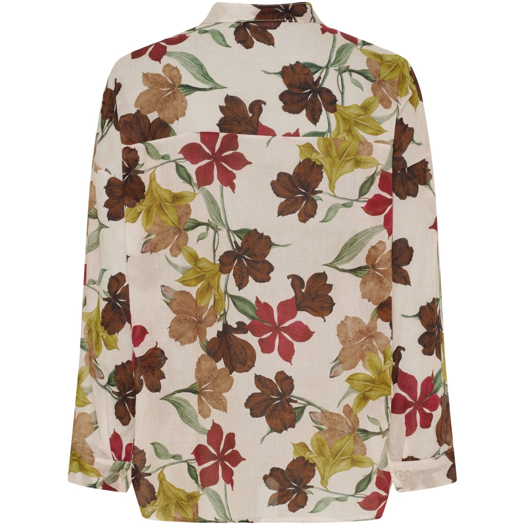 MARTA DU CHATEAU - SKJORTE - LOTUS 258920 - BEIGE FLOWER