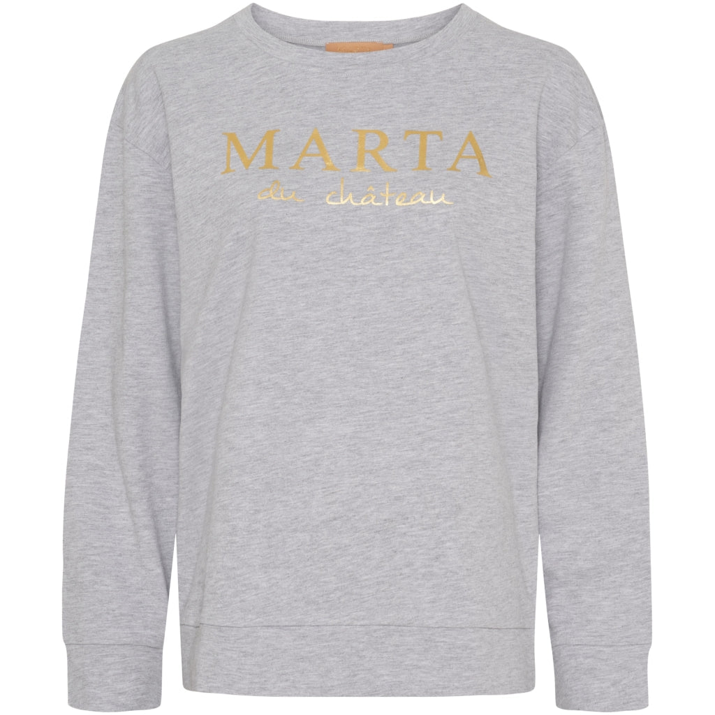 MARTA DU CHATEAU - SWEATSHIRT - ANNEMETTE J-639 - GREY MELANGE