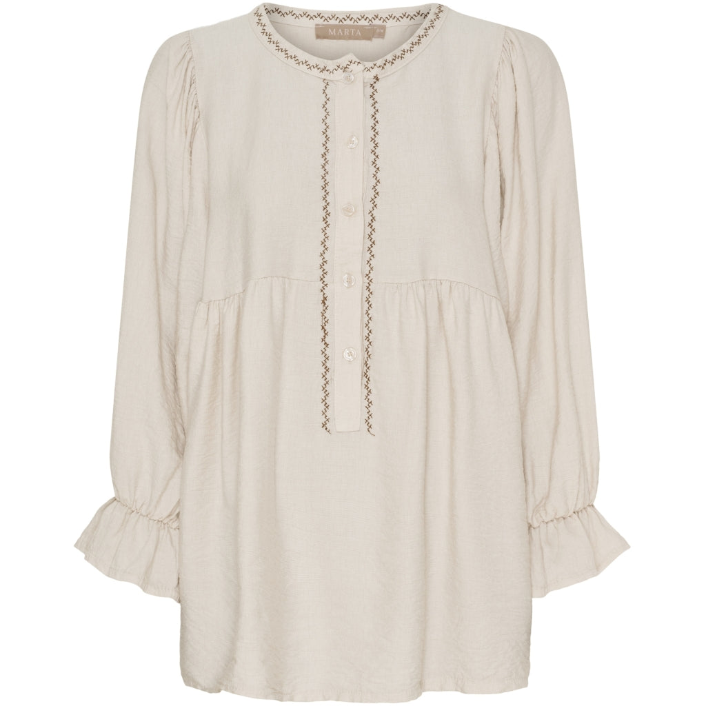 MARTA DU CHATEAU - SKJORTE - POPPY 7473 - SABBIA