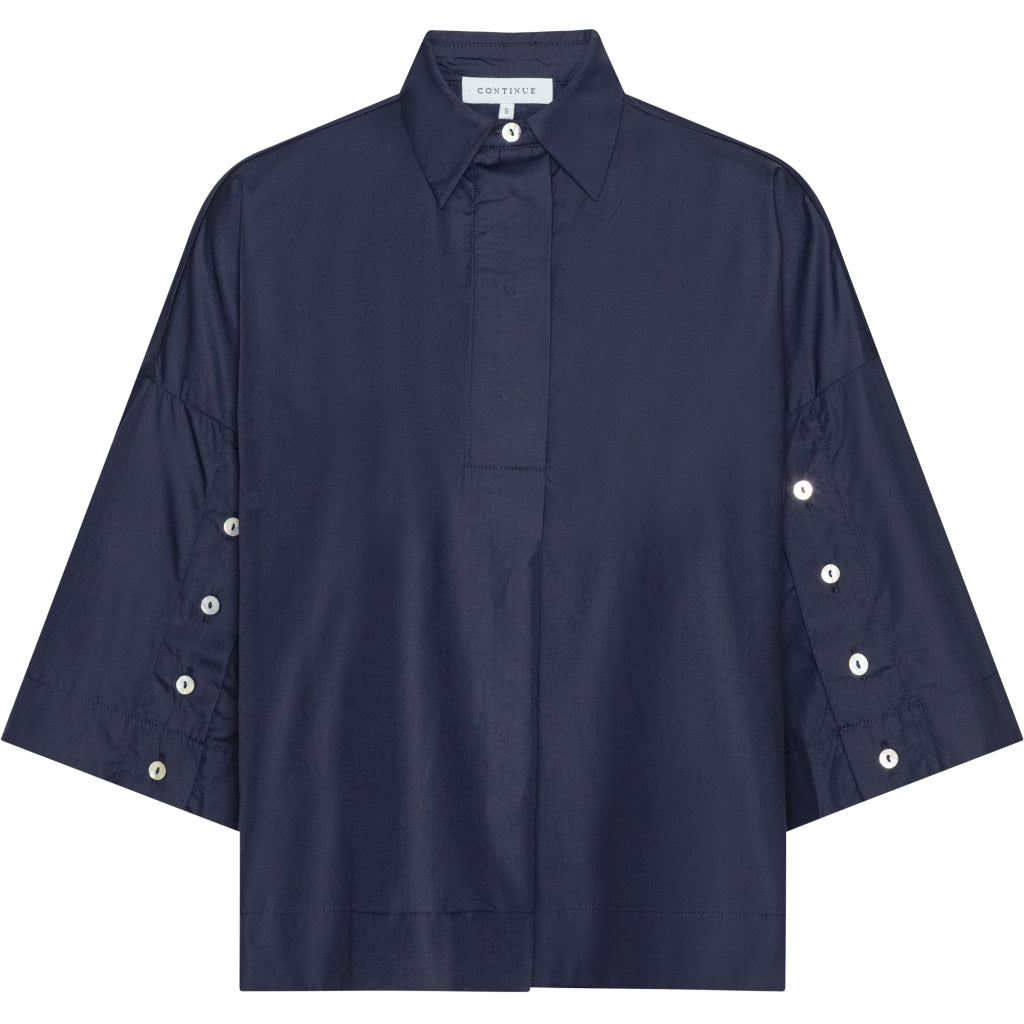 CONTINUE - SKJORTE - KLARA 14935 - NAVY BLUE
