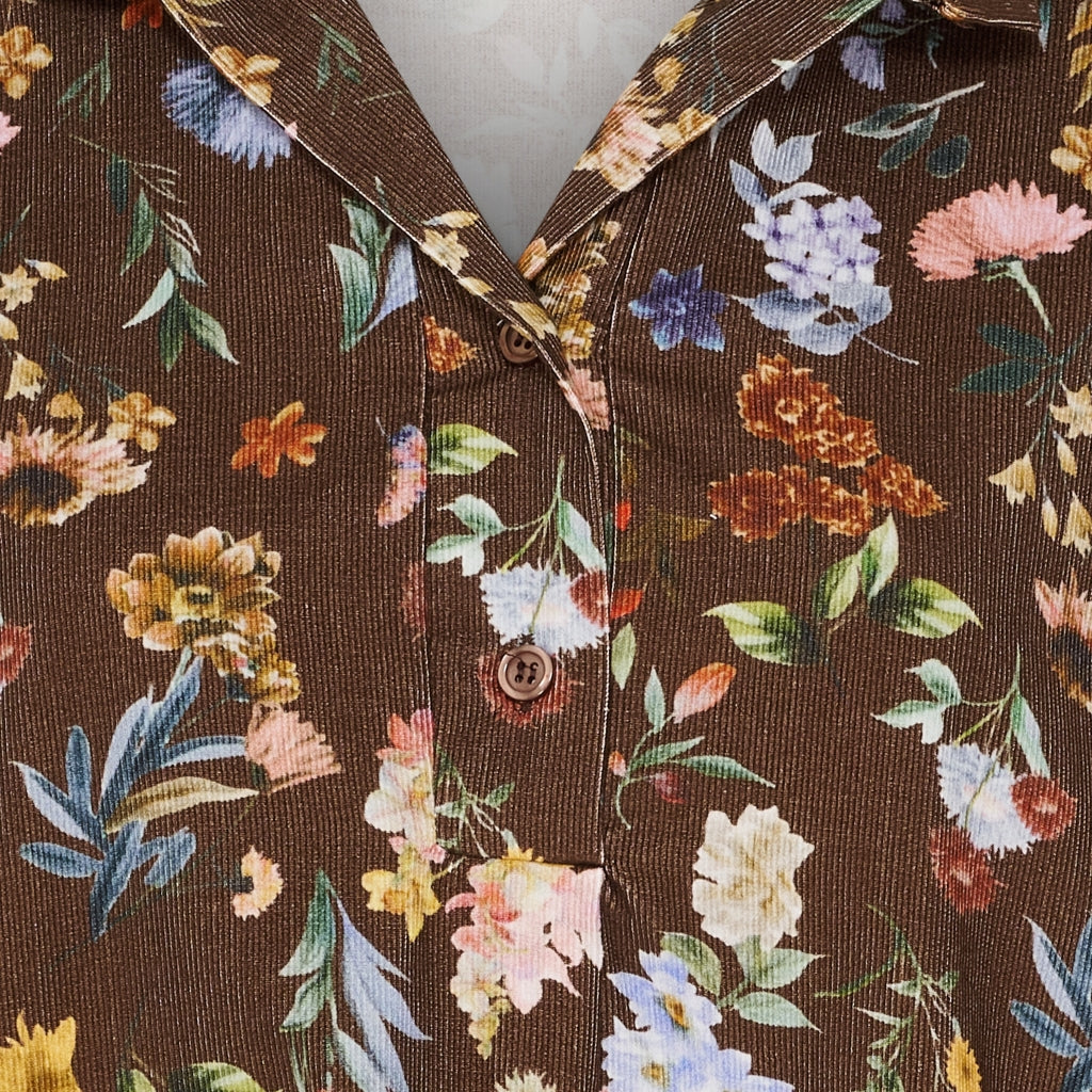 MARTA DU CHATEAU - KJOLE - WILDROSE 259351V - BROWN PRINT