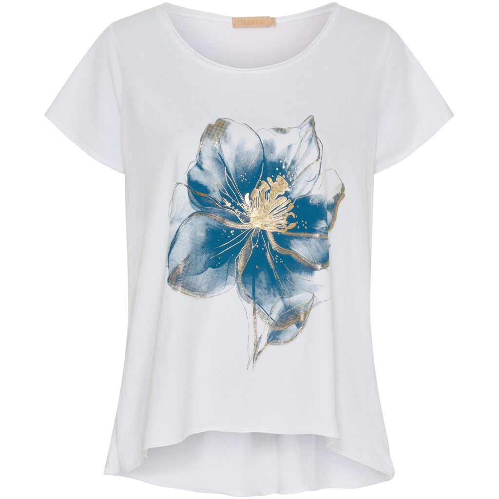 MARTA DU CHATEAU - T-SHIRT - MARIE 1535 - LIGHT BLUE FLOWER