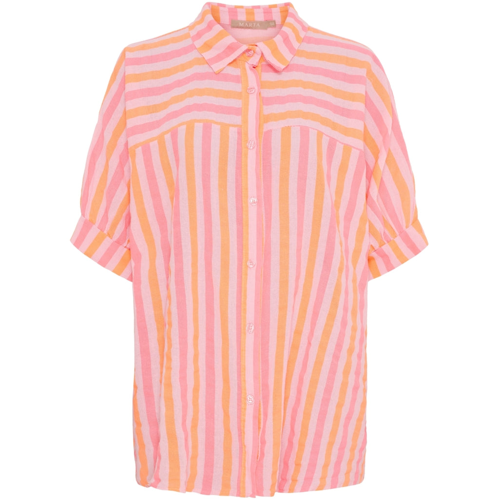 MARTA DU CHATEAU - SKJORTE - VIRGINIA 7345 - FUXIA STRIPE