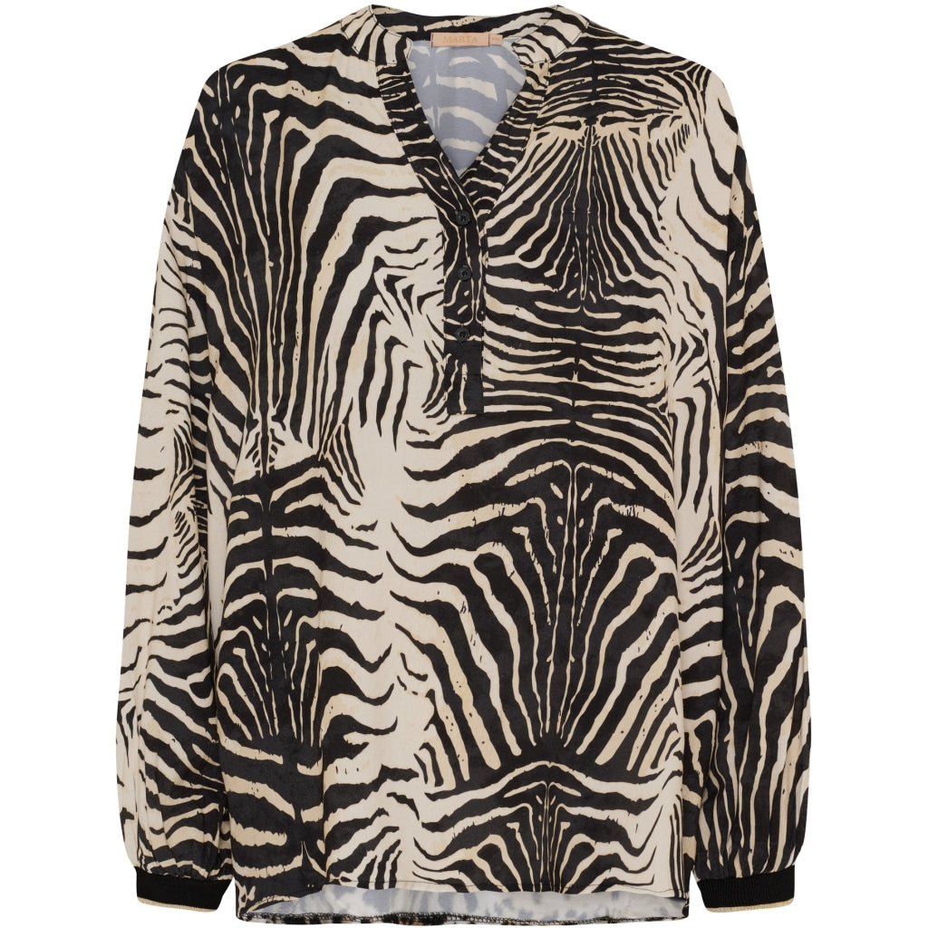 MARTA DU CHATEAU - SKJORTE - VERONIQUE 36108 - NERO ZEBRA