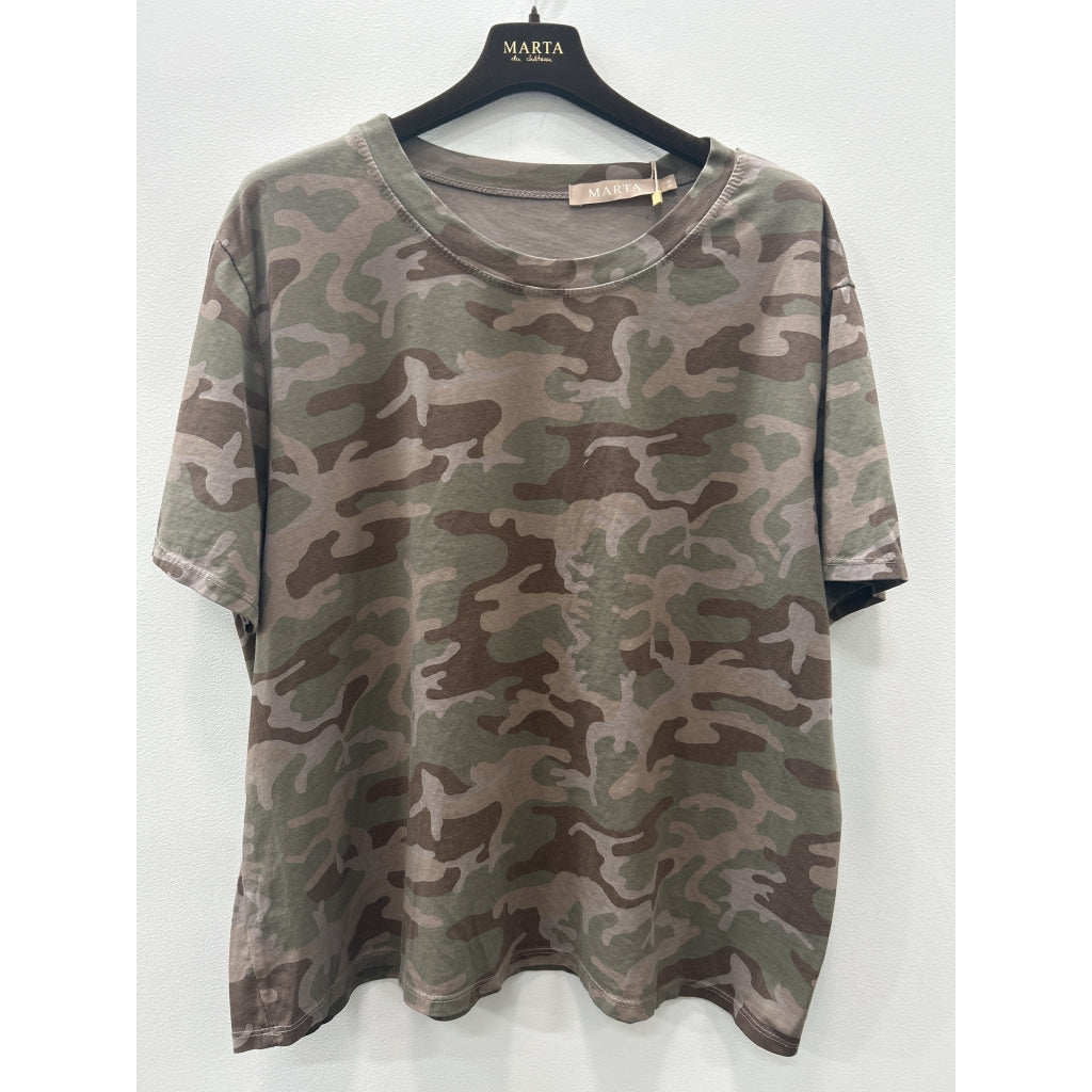 MARTA DU CHATEAU - T-SHIRT - ESTRID 22643 - GREEN CAMO