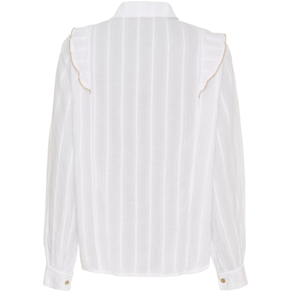 MARTA DU CHATEAU - SKJORTE - LAURETTE 6843 - WHITE/BEIGE