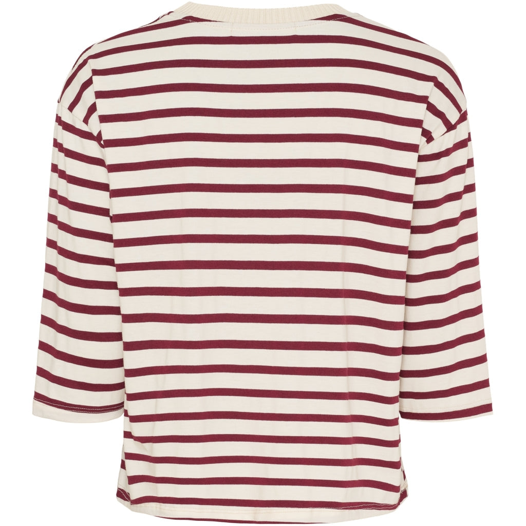 MARTA DU CHATEAU - T-SHIRT - BROOKLYN 58351 - BEIGE/BORDEAUX