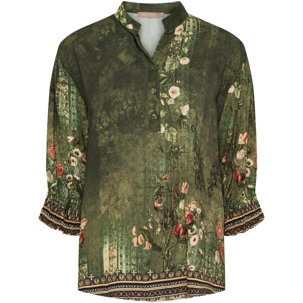 MARTA DU CHATEAU - SKJORTE - MELISANDE 7527 - MILITARY5295