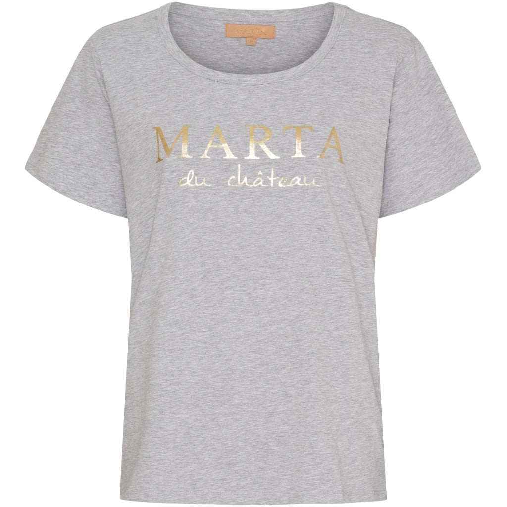 MARTA DU CHATEAU - T-SHIRT - JEANETTE MT-002 - GREY MELANGE