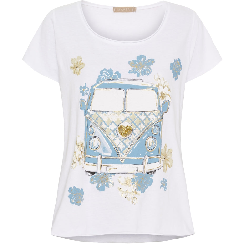 MARTA DU CHATEAU - T-SHIRT - MARIE 1535 - WHITE VW CELESTE