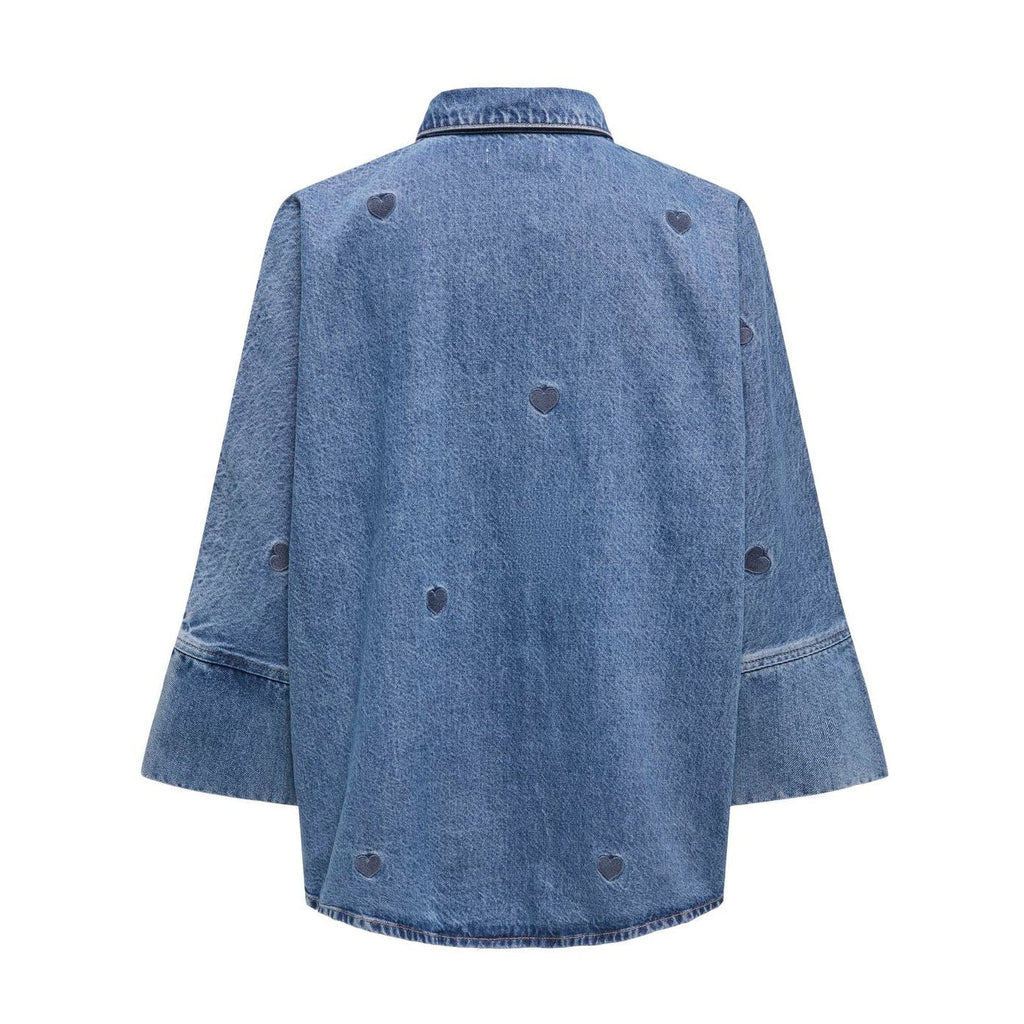 ONLY - SKJORTE - GRACE 15347081 - MEDIUM BLUE DENIM