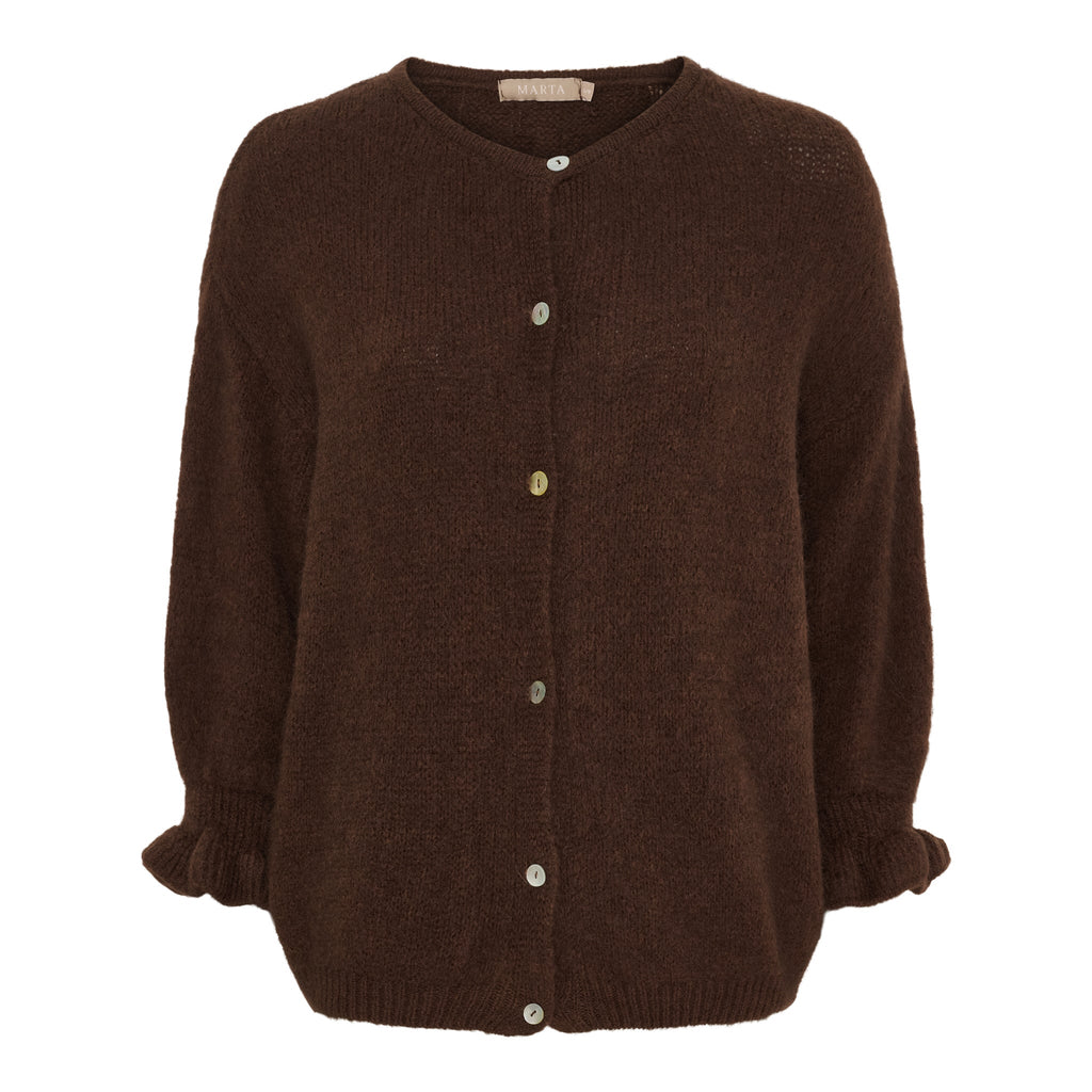 MARTA DU CHATEAU - CARDIGAN - JULIANA 2413 - CHOCO
