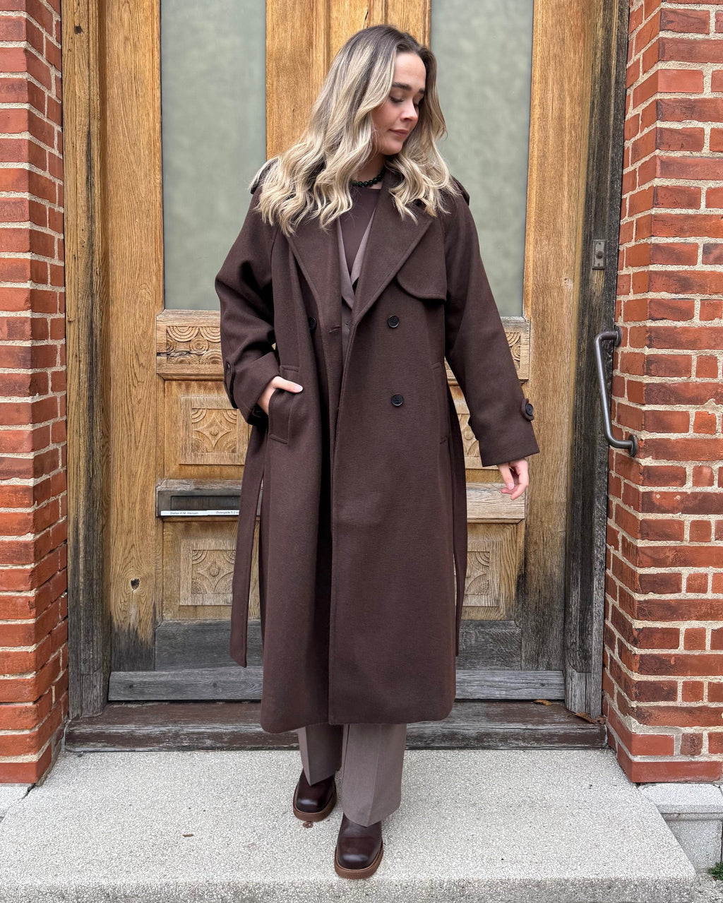 ONLY - FRAKKE - DEAR-TRILLION 15344734 - CHOCOLATE BROWN MELANGE