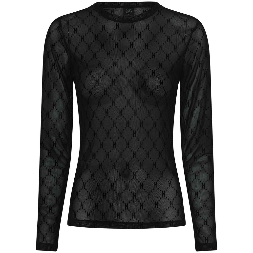 HYPE THE DETAIL - MESH BLUSE - 300-14-9 - SORT