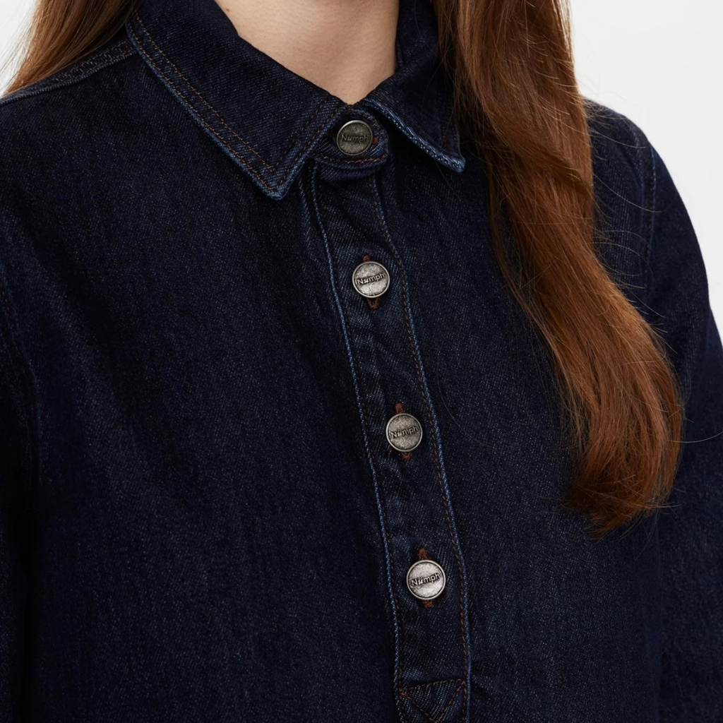 NÜMPH - DENIMKJOLE - LONDON 705192 - DARK BLUE DENIM