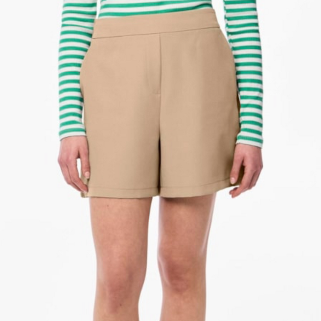 PIECES - SHORTS - BOSSY 17146360 - SILVER MINK