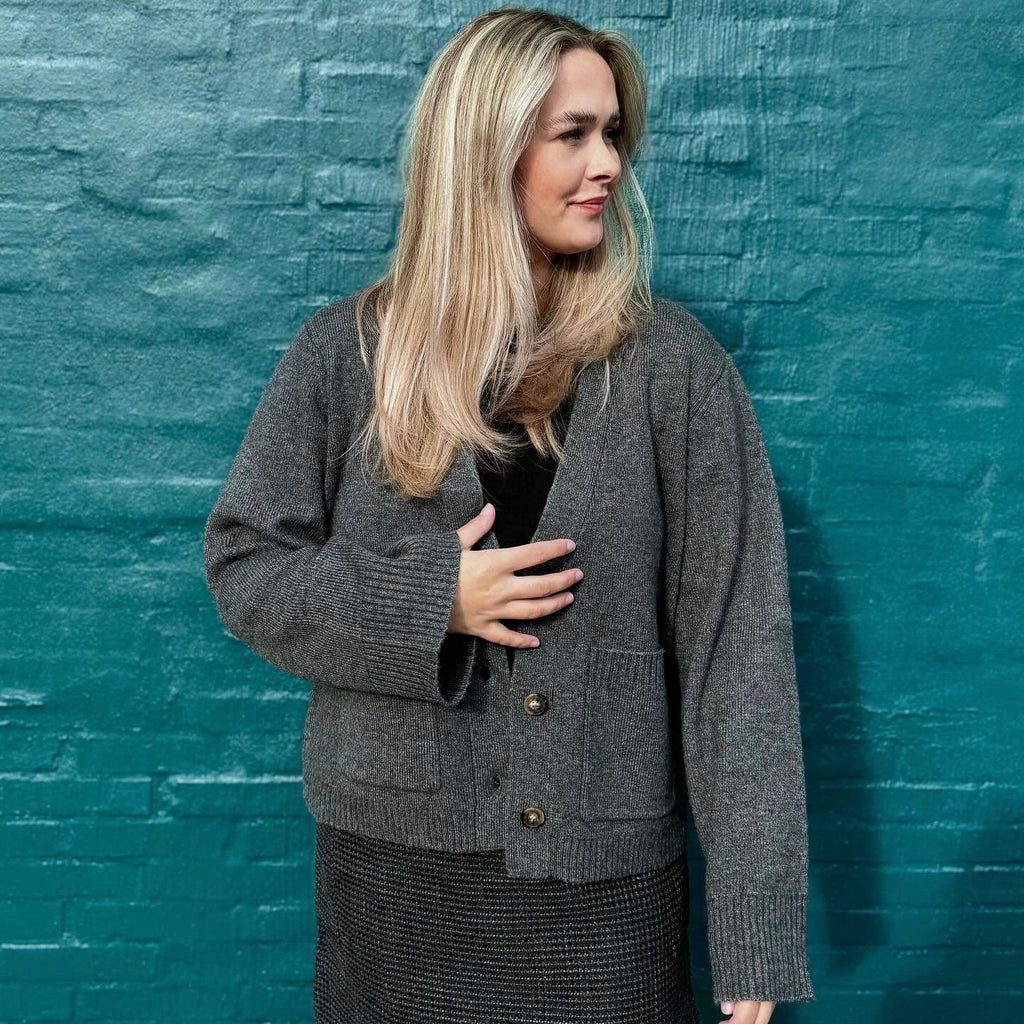 MBYM - CARDIGAN - RAHMA PACARI - CHARCOAL MELANGE