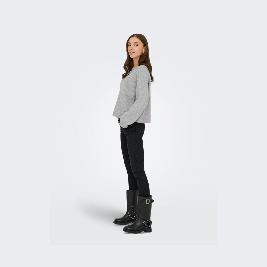 ONLY - CARDIGAN - PIEMONTE 15344118 - LIGHT GREY MELANGE