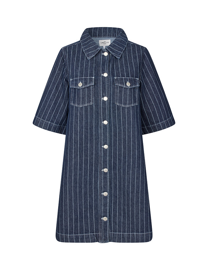 GLOBAL FUNK - KJOLE - MIRA-G -  59328815 - NAVY STRIPES