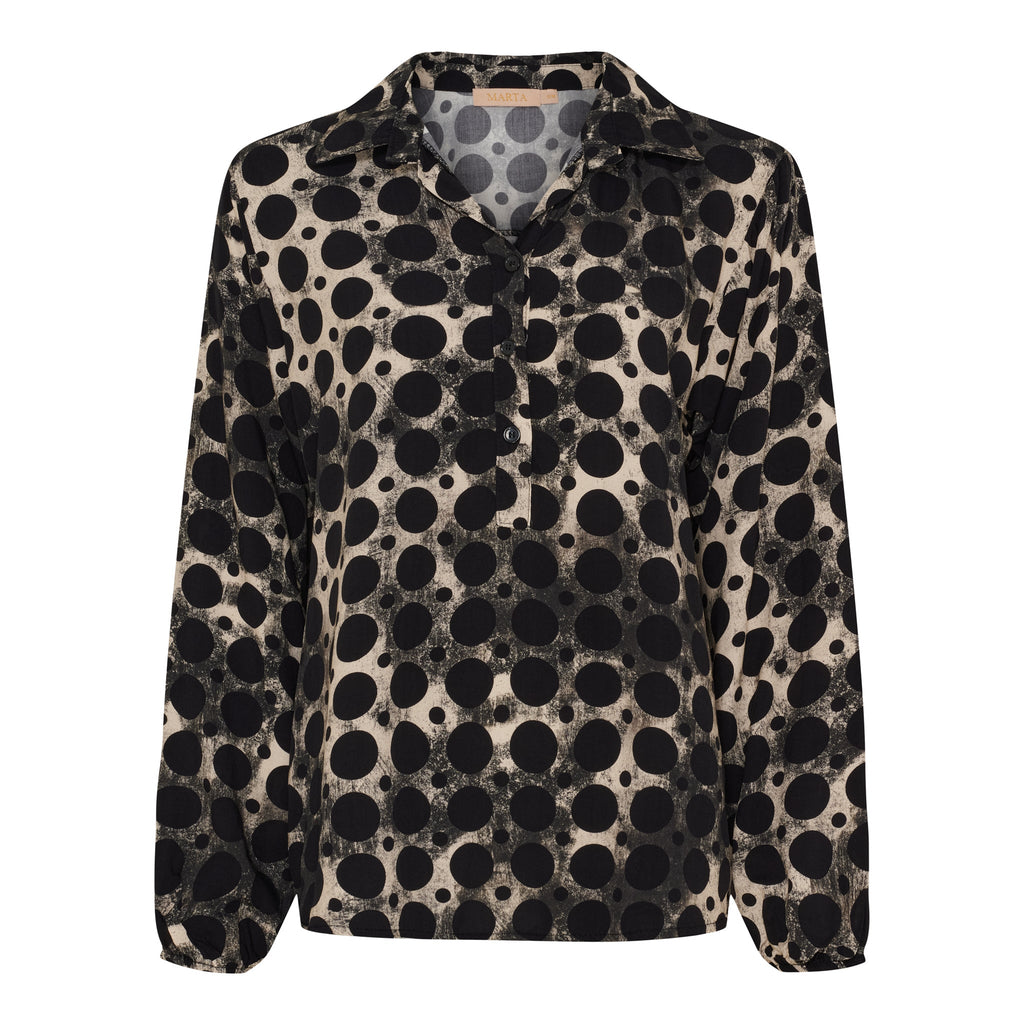 MARTA DU CHATEAU - SKJORTE - LILOU 6528 - BLACK