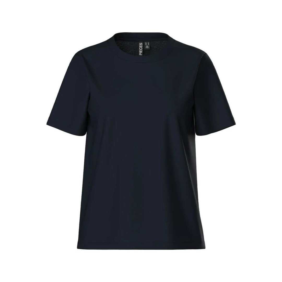 PIECES - T-SHIRT - RIA SOLID 17140802 - SKY CAPTAIN