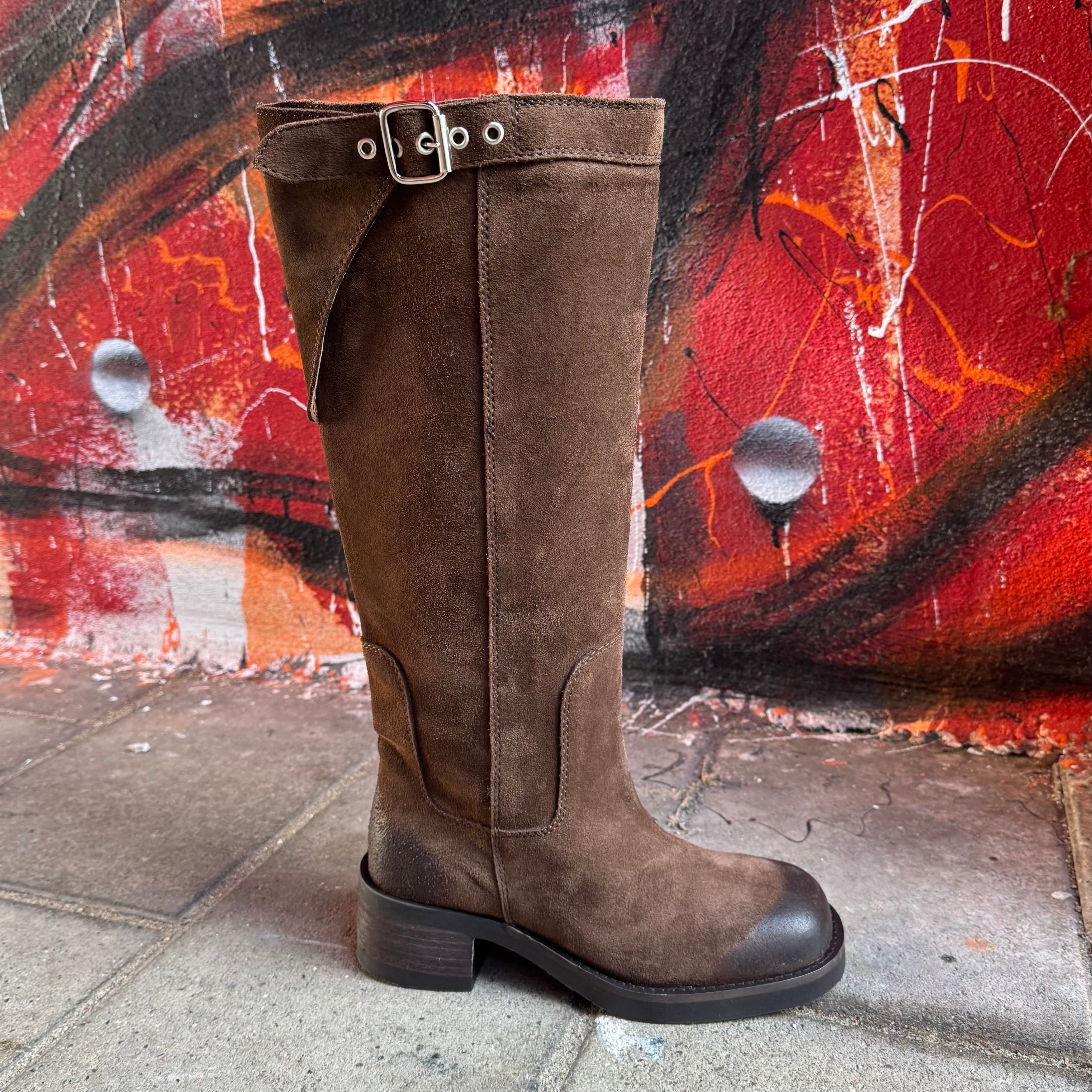 PAVEMENT - STØVLE - ANINE SUEDE 25475-1 - BROWN SUEDE
