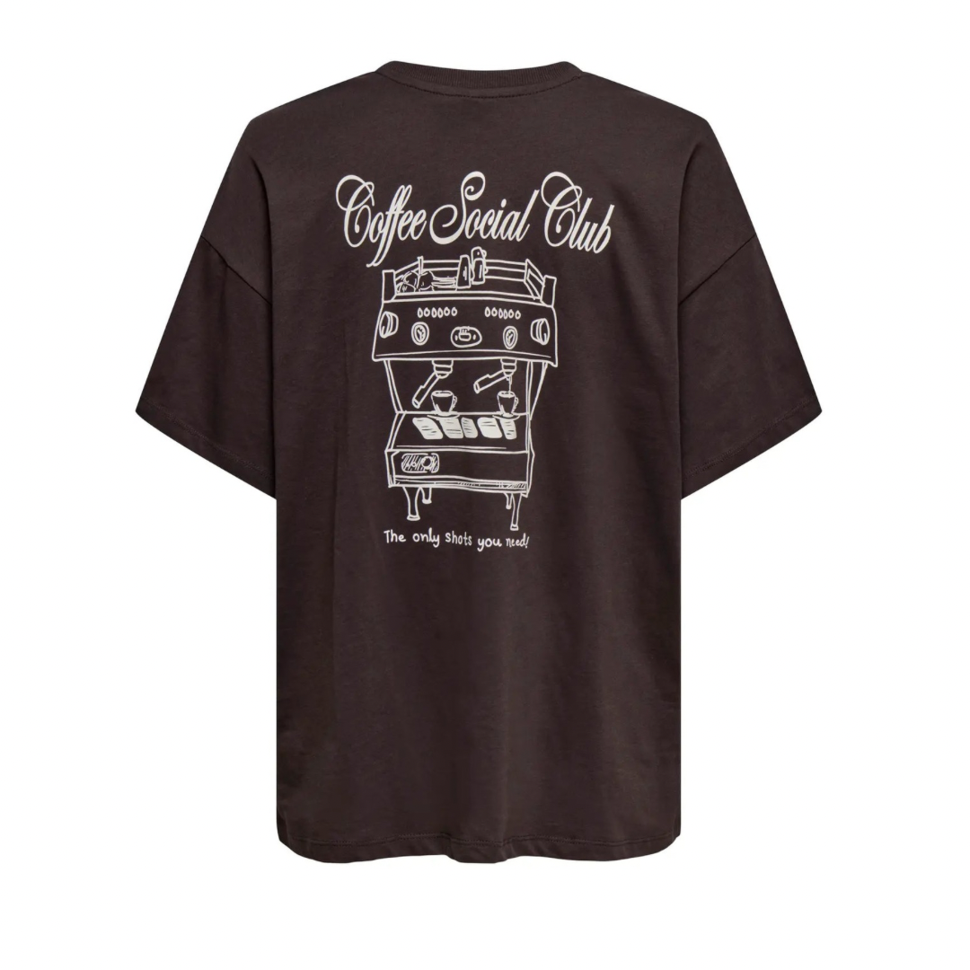 ONLY - T-SHIRT - VIVVI LOVELY 15346761 - SEAL BROWN