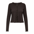 ONLY - CARDIGAN - ENEA LACE 15361331 - BLACK COFFEE