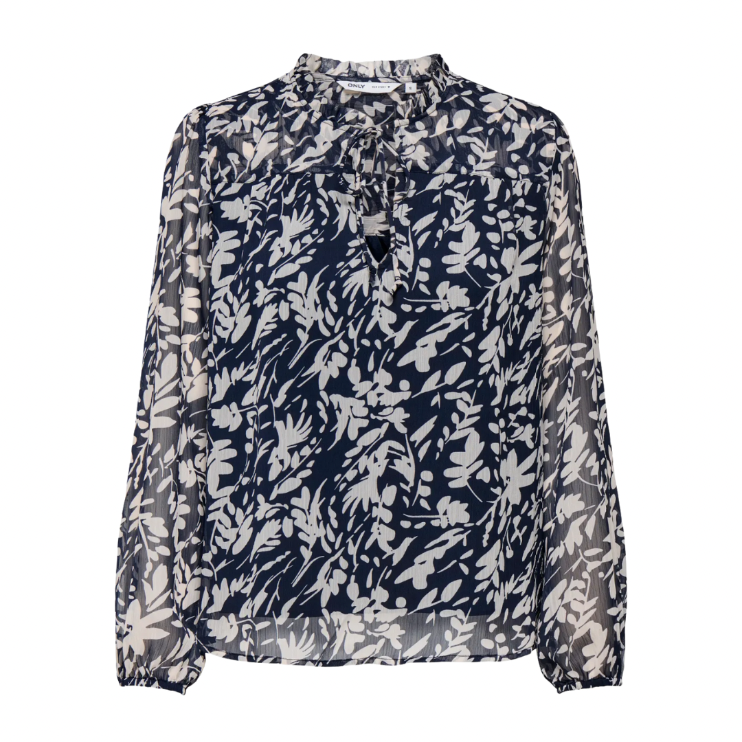 ONLY - BLUSE - DITSY 15229700 - NIGHT SKY/HEMA FLOWER PUMIC