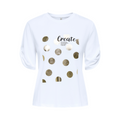 ONLY - T-SHIRT - FREE LIFE 15349921 - BRIGHT WHITE/CREATE