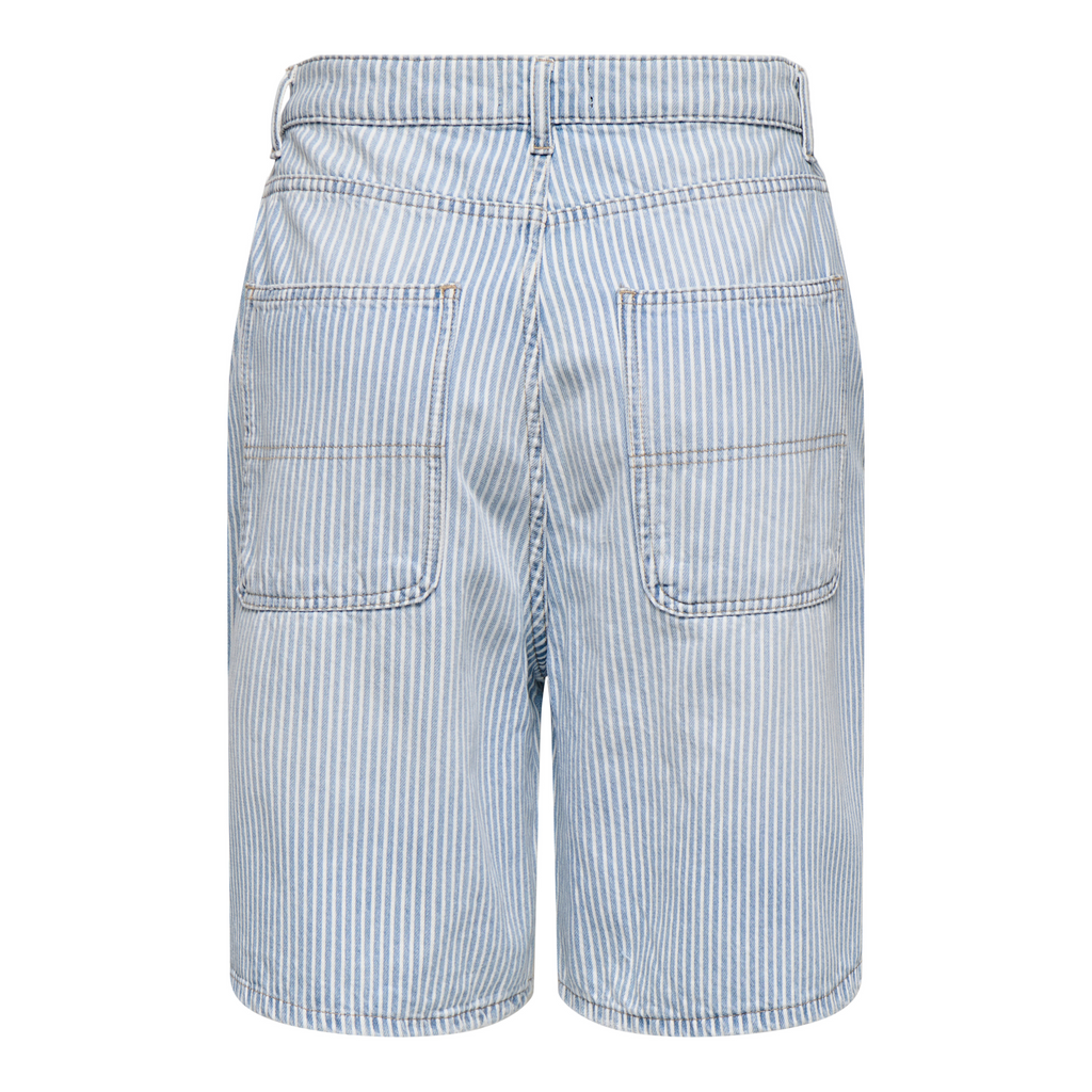ONLY - SHORTS - GIA 15344282 - LIGHT BLUE DENIM/WHITE STRIPES