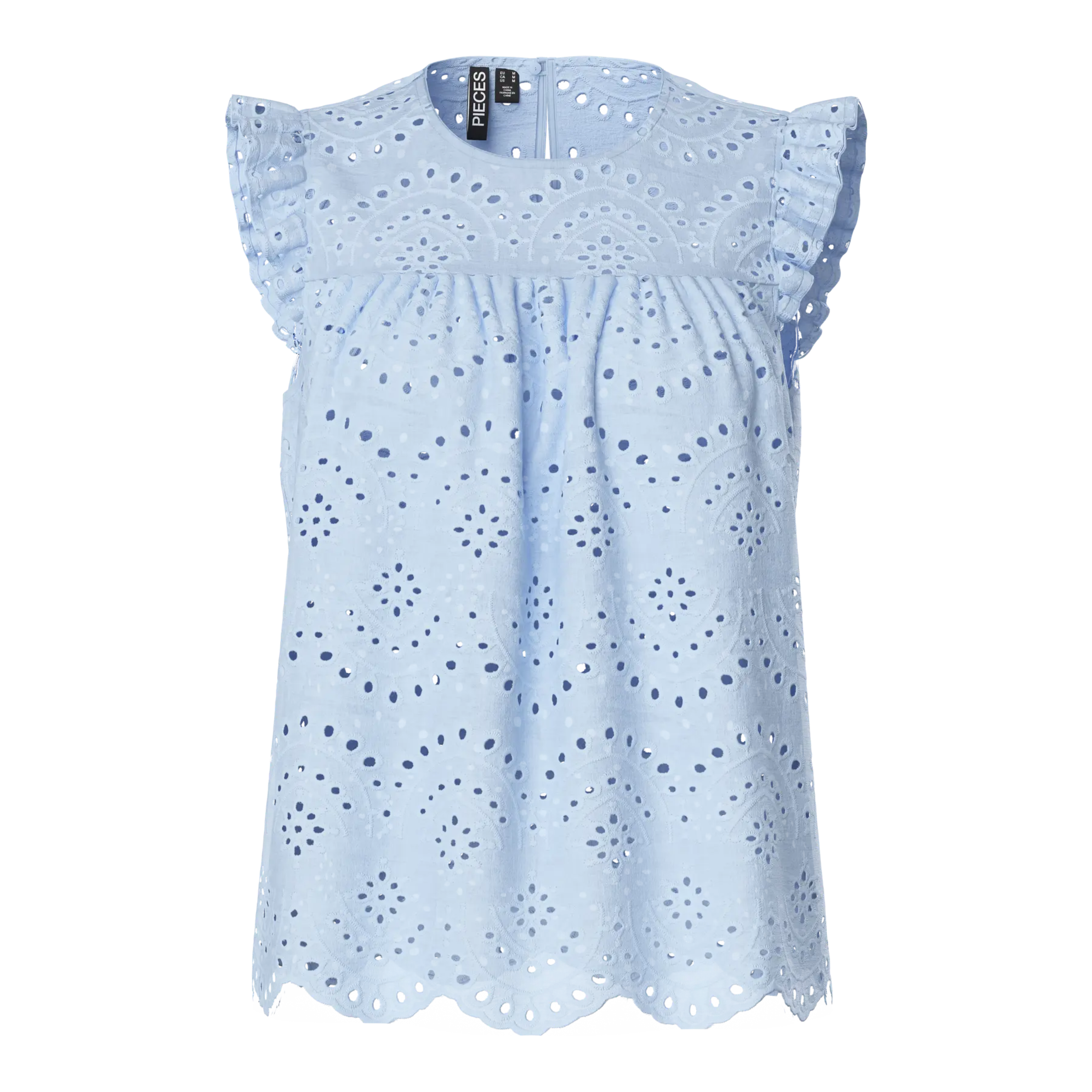 PIECES - TOP - VILDE 17154746 - CASHMERE BLUE