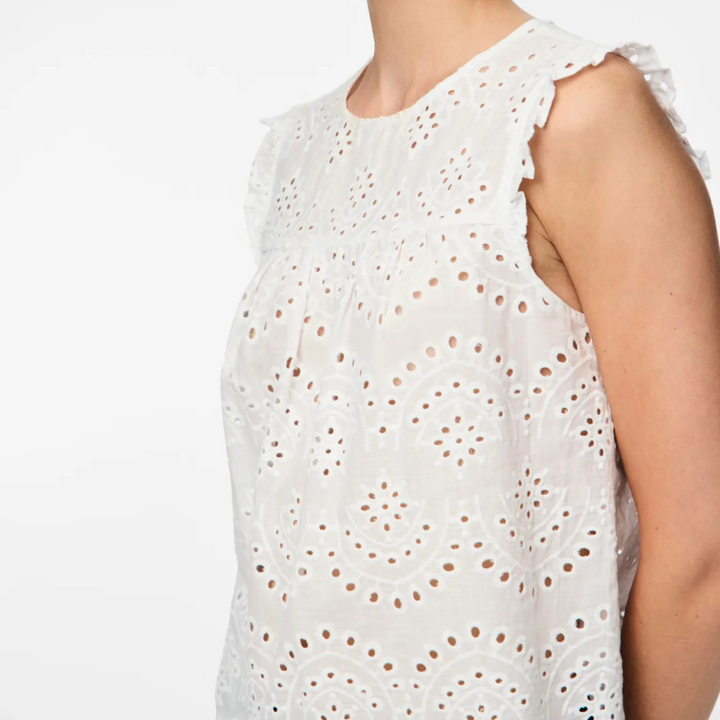 PIECES - TOP - VILDE 17154746 - BRIGHT WHITE