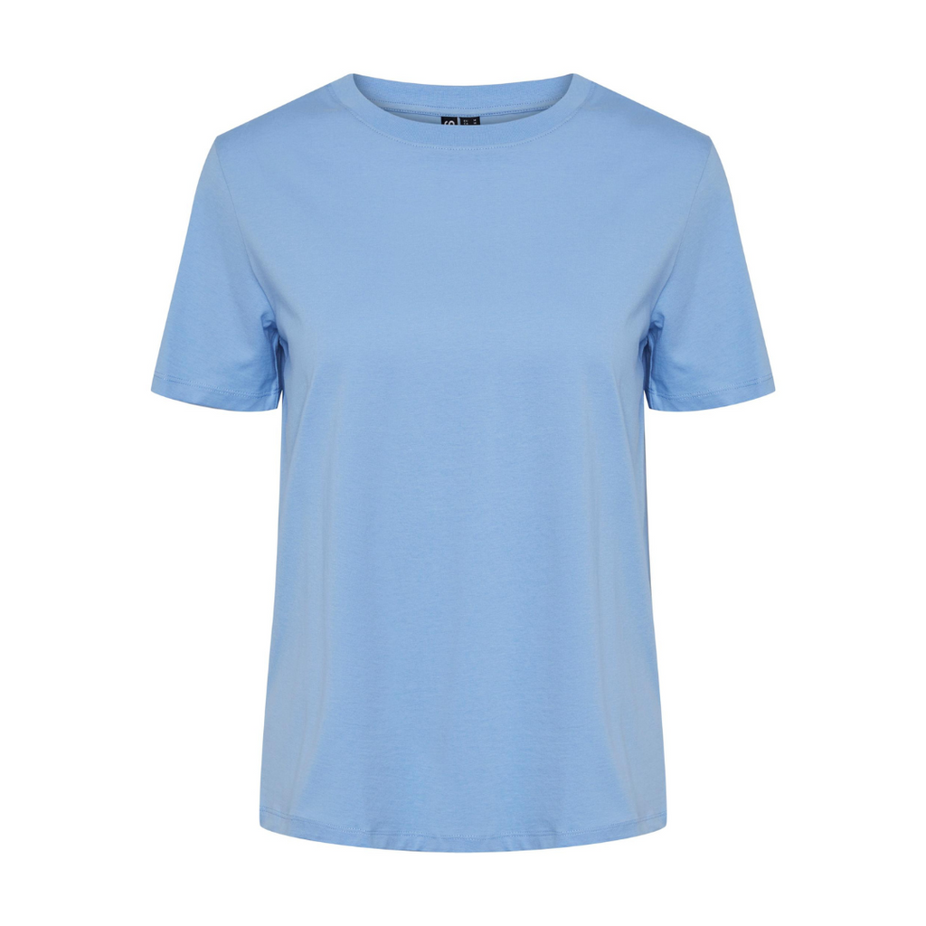 PIECES - T-SHIRT - RIA SOLID 17140802 - VISTA BLUE