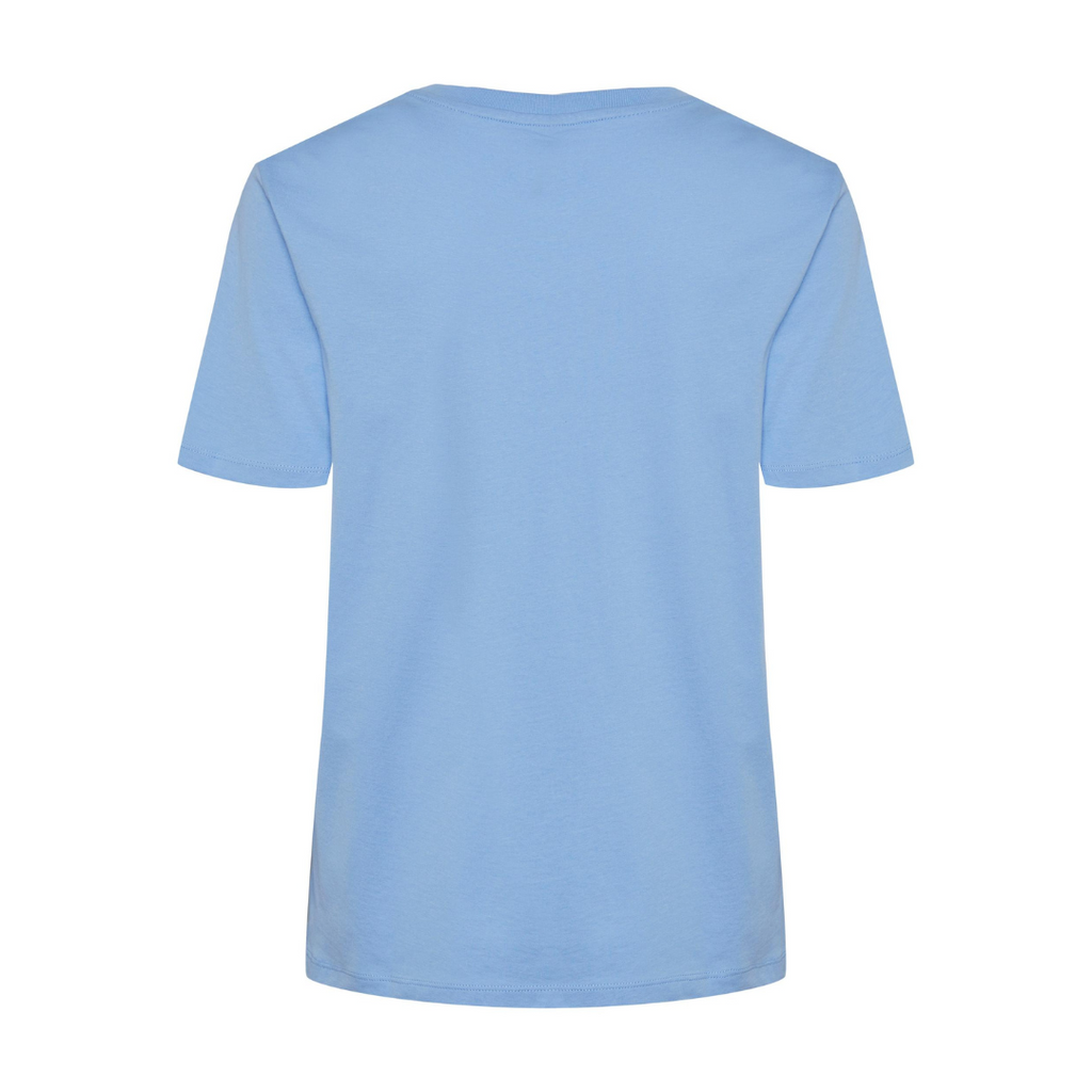 PIECES - T-SHIRT - RIA SOLID 17140802 - VISTA BLUE