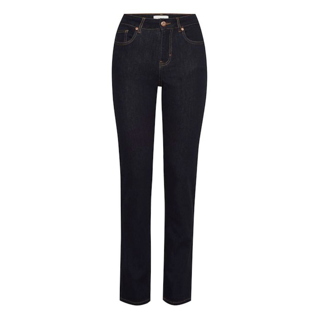 PULZ JEANS - JEANS - EMMA 50206336 - UN-WASH DARK BLUE