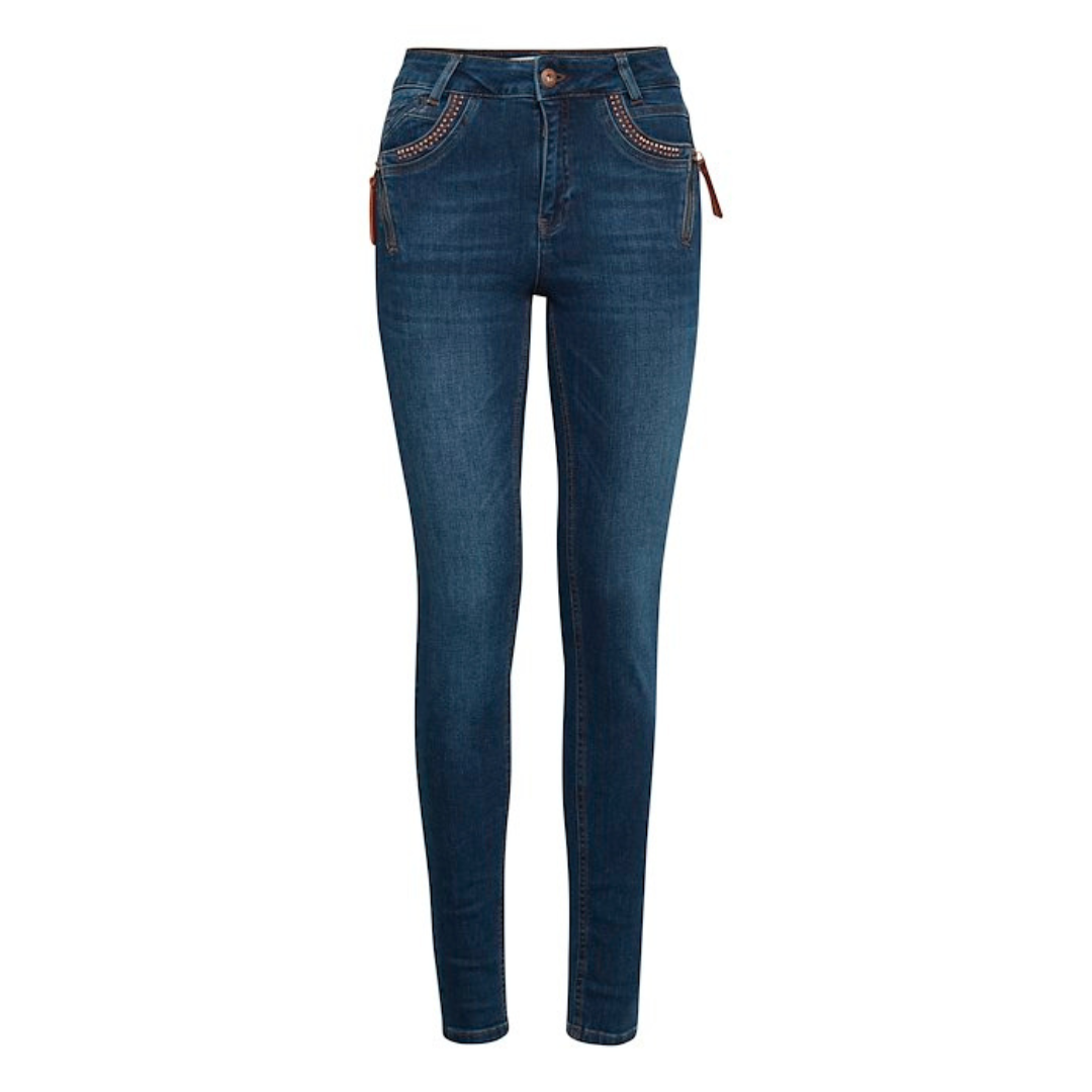 PULZ JEANS - JEANS - CARMEN 50207216 - DARK BLUE D 32
