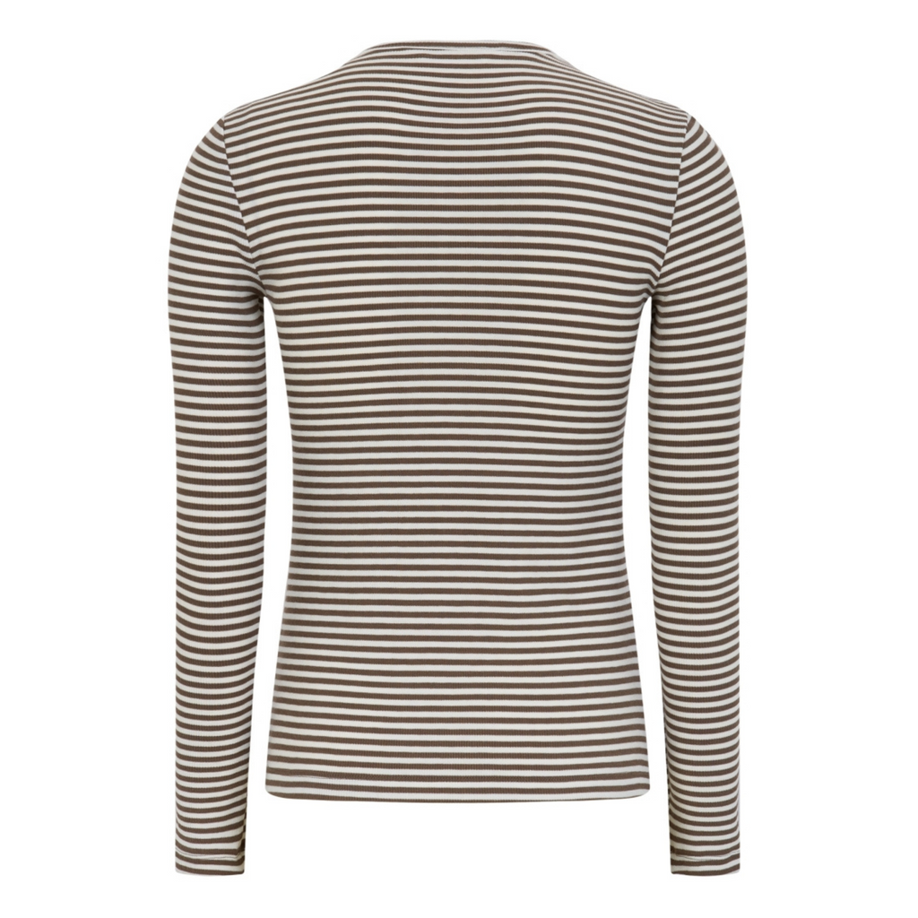 SOFT REBELS - BLUSE - FENJA SR124-303 - COFFEE QUARTZ STRIPE