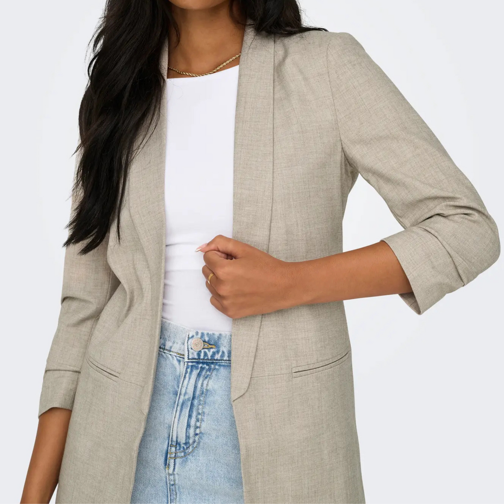 ONLY - BLAZER - ELLY 15197451 - WHITE PEPPER MELANGE