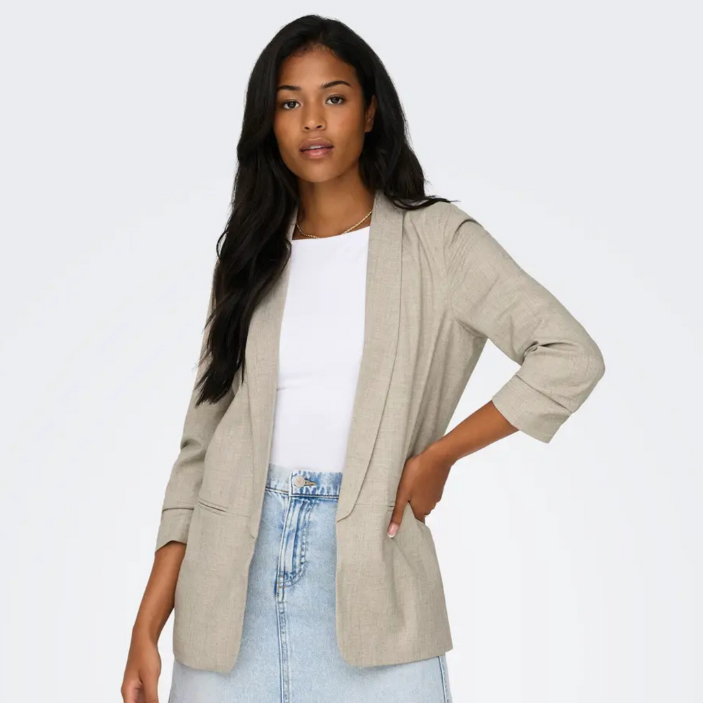 ONLY - BLAZER - ELLY 15197451 - WHITE PEPPER MELANGE