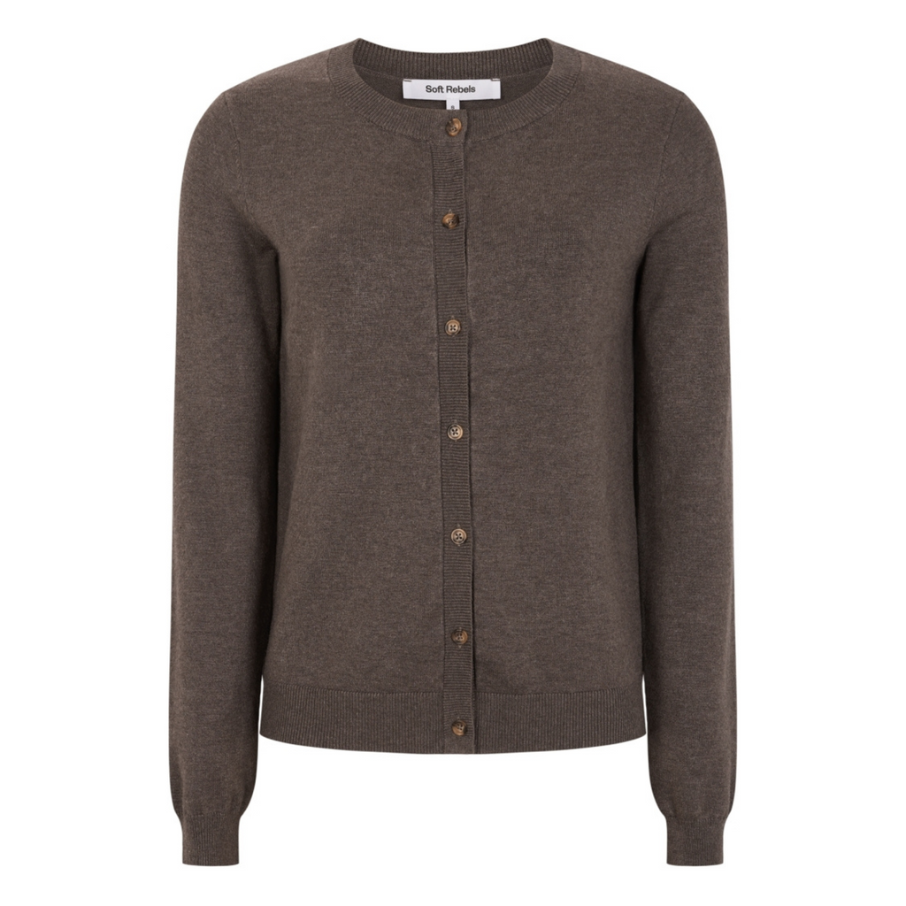 SOFT REBELS - CARDIGAN - MARLA SR120-213 - COFFEE QUARTZ MELANGE