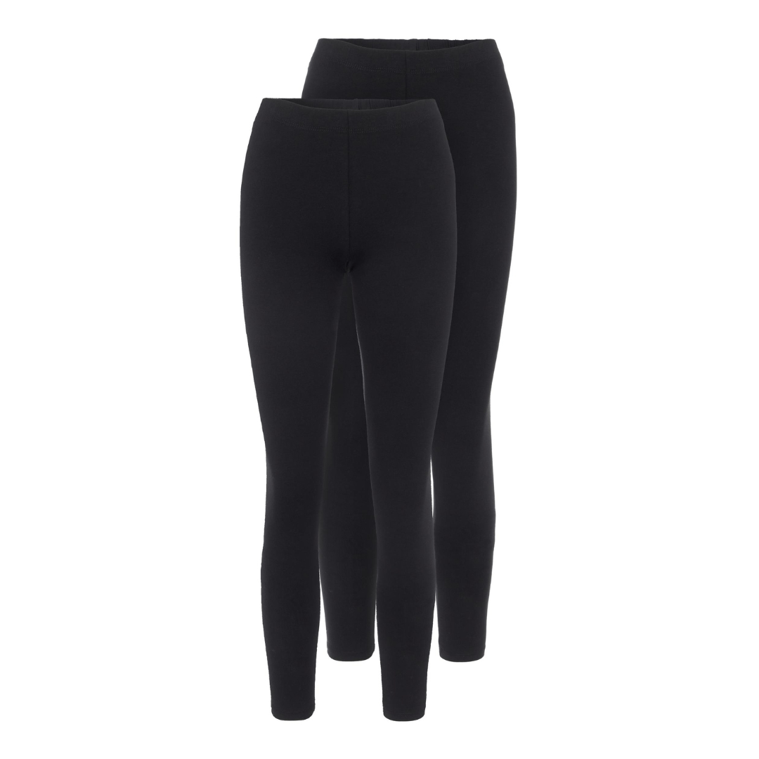 PIECES - LEGGINGS - MAJA 2-PACK 17106339 - SORT