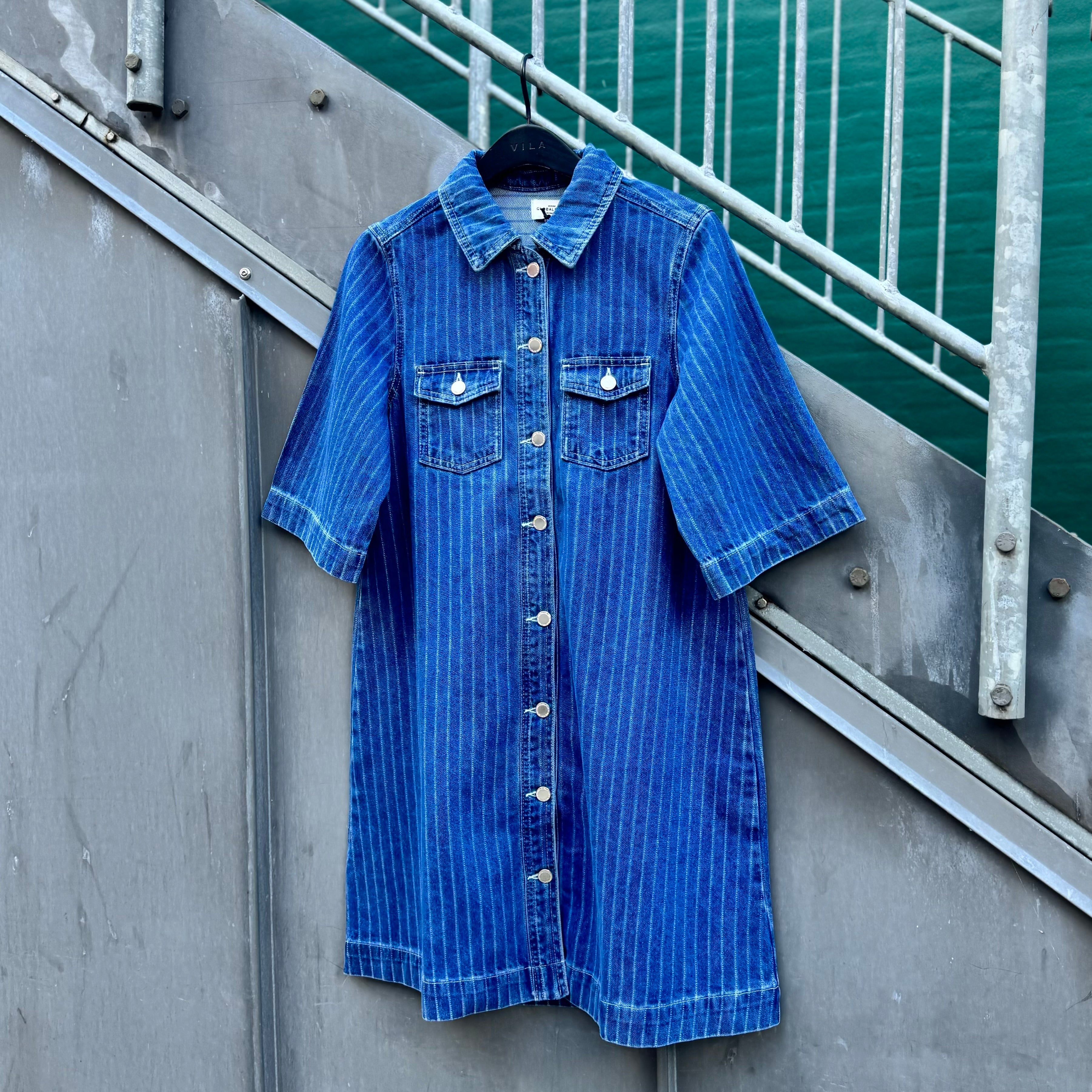 GLOBAL FUNK - KJOLE - MIRA 73378815 - MID BLUE STRIPE