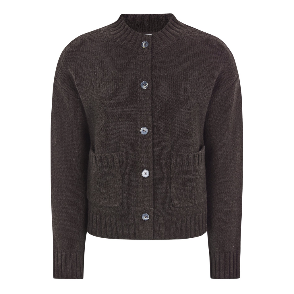 SOFT REBELS - CARDIGAN - TIMO 525-204 - COFFEE BEAN MELANGE