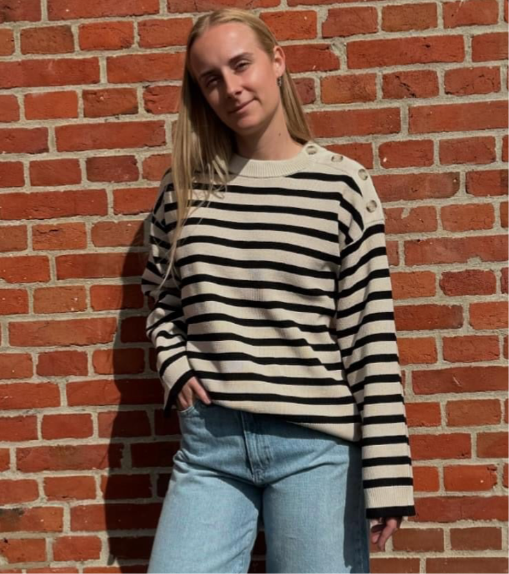 OBJECT - STRIK - ELLY 23044624 - SANDSHELL STRIPES/BLACK