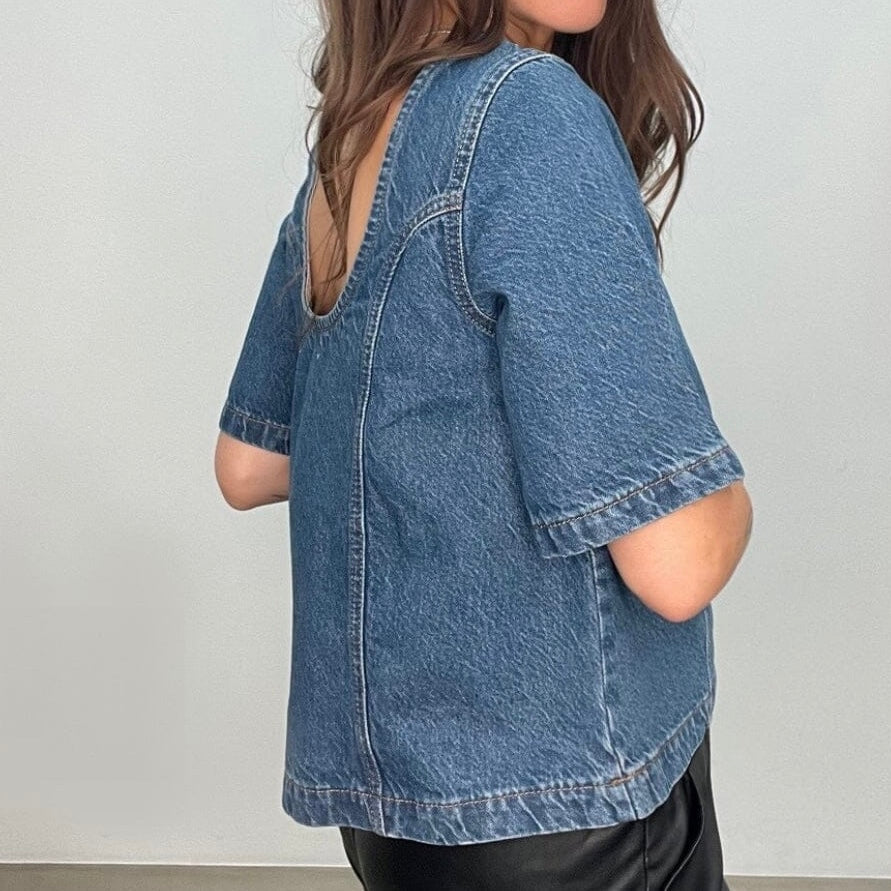 GLOBAL FUNK - TOP - ANANEA 5843044 - VINTAGE BLUE WASH