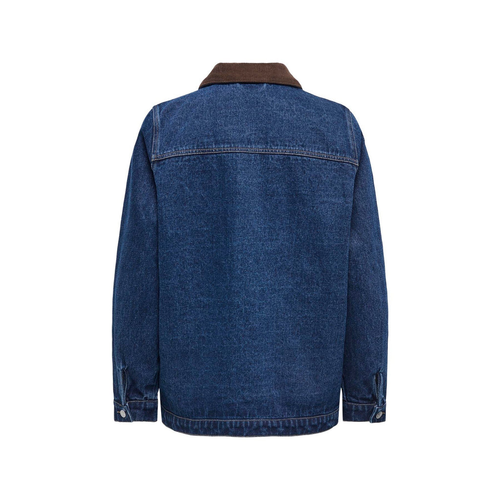 ONLY - DENIMJAKKE - FRANKIE CORD 15359084 - DARK BLUE DENIM