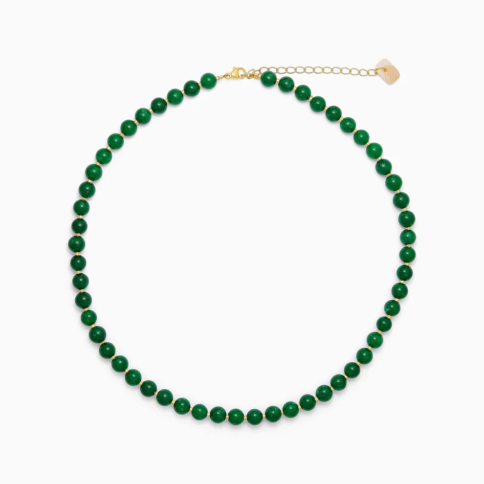 SOÏ - KRYSTAL HALSKÆDE - GRØN JADE