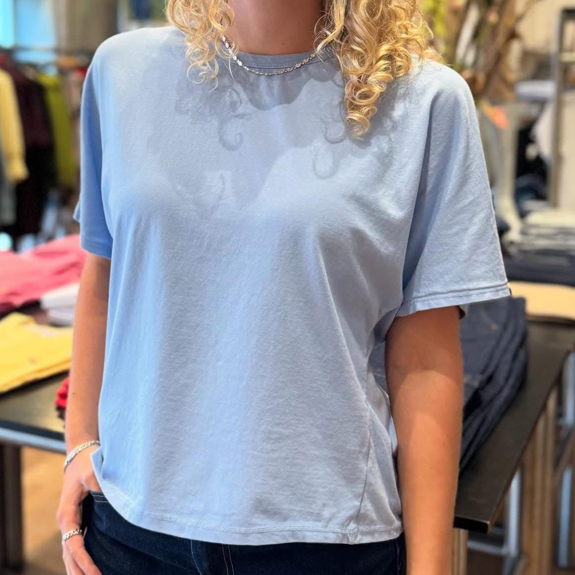 MARTA DU CHATEAU - T-SHIRT - TINKA 258635 - CELESTE
